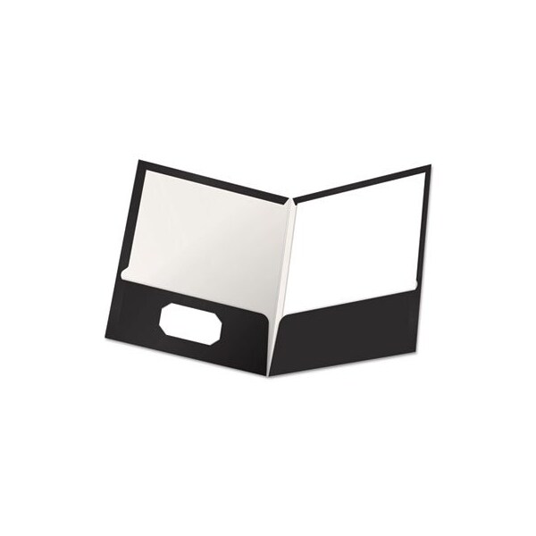 Tops Business Forms Oxford, High Gloss Laminated Paperboard Folder Capacity, Black, 25PK 51706 - main